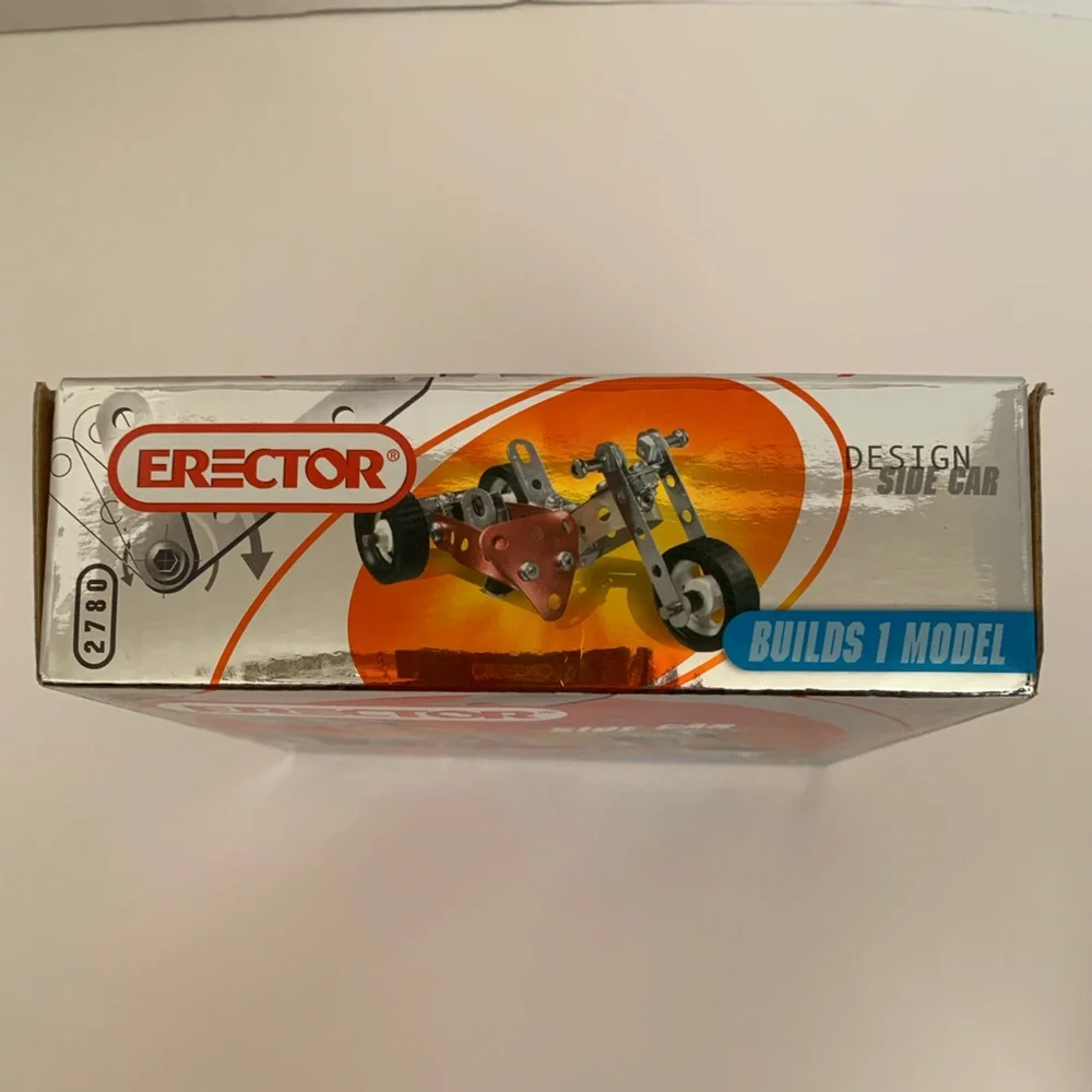 ERECTOR Set / Design Side Car / 1 Model / 91 Parts / #84 2780 / Kit Ages 8+
